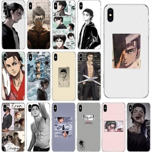 Eren jaeger Attack on Titan anime manga Phone Case For iphone 12 Pro Max Case For iPhone 11 Pro Max XS MAX X XR SE2 8 7 6S Plus