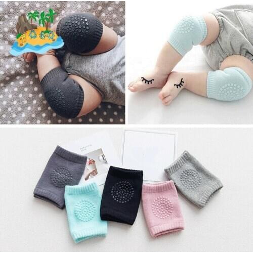 Childrens knee-guarding elbow baby hair sock set baby crawl sleeve dot anti-slip anti-crawling protective gear boy girl