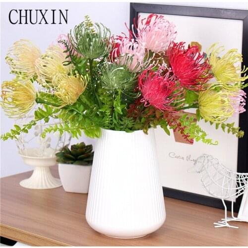 European Artificial Plastic Jellyfish Grass Pin Cushion Flower Home Decor Hotel Table Decoration Fake Flower Photography Props