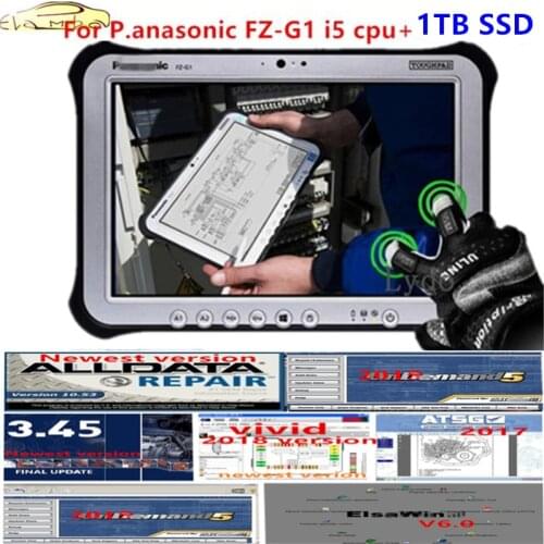 For Used Panasonic FZ-G1 i5 IPS touch screen + 2TB HDD with 24 software alldata software mit.hell atsg software ready to use