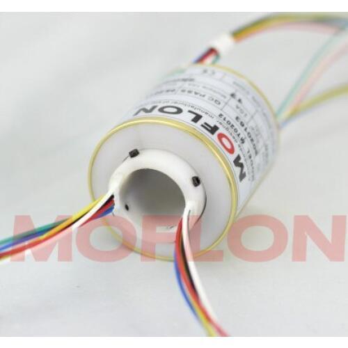 Small Outer Diameter Compact Hollow Shaft Conductive Slip Ring Collector Ring 12 Circuit 5A Electric Slip Ring Outer Diameter 45
