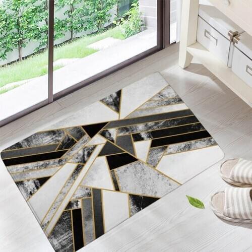Nordic Irregular Pattern Rugs Rectangle Water-absorption Anti-slip Modern Simple 40x60cm Carpet Entrance Door Bath Room Mats