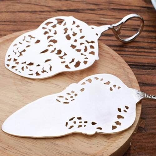 Knife Long Handle Shovel Royal Cake Server Embossment Effect Pizza Dessert Dinnerware Set 1pcs