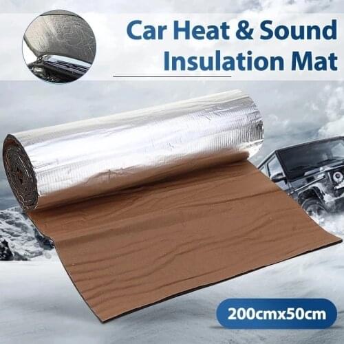 200cmx50cm 5mm/10mm Car Home Truck Firewall Heat Sound Deadener Noise Insulation Mat Car Heat Sound Thermal Proof Pad