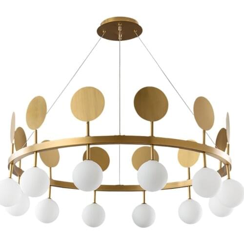 Postmodern glass chandelier creative personality bedroom living room dining room study simple light luxury lamp