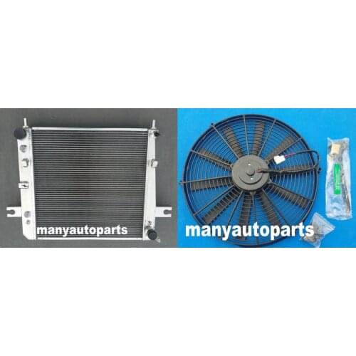 Alloy/aluminum radiator +FAN FOR Jeep Liberty KJ 3.7L V6 A/T 2002-2006 2003 2004 2005 2006 02 03 04 05 06
