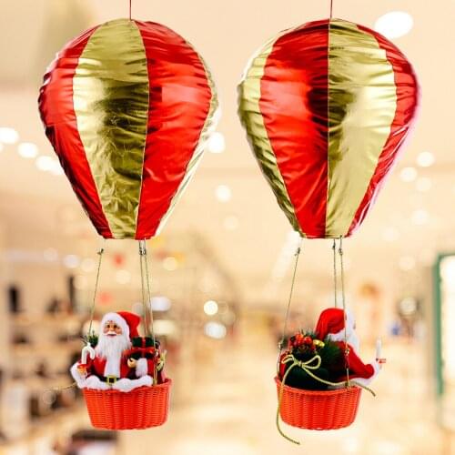 Christmas Ornament Snowman Hot Air Balloon For Shops Hotels Santas Balloon Atmosphere Ceiling Decoration Christmas Superb