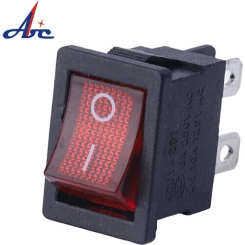 RS240 illuminated 4pin 6A rocker switch on-off function KCD1-201N-4