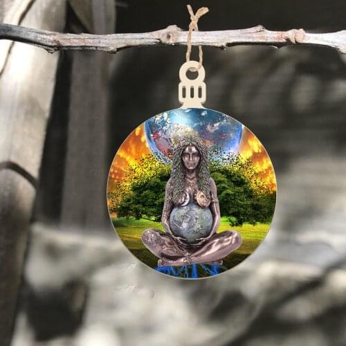 Gaia Statue Pendant Mother Earth Goddess Art Statue Craft Decorative Figurine Ornaments for Outdoor Garden Landscaping