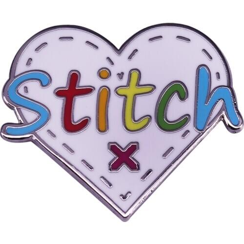 Stitch art enamel pin rainbow sewing brooch perfect embroider quilt craft lover addition