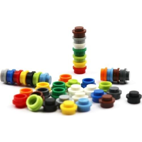 500 Pieces MOC Building Blocks Brick Set Accessory Plate Round 1 x 1 City Building Parts Garden Car Parts Bricks 4073 6141