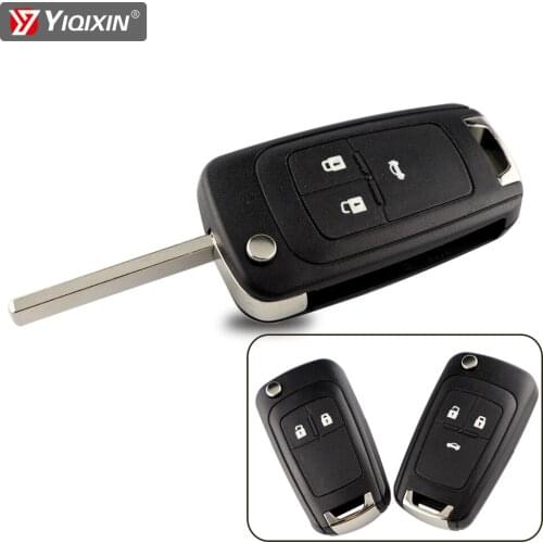 YIQIXIN For OPEL VAUXHALL Astra Zafira For Chevrolet Cruze For Buick 3 Button Flip Folding Remote Car Key Shell HU100 Blade