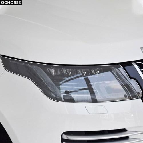 2 PCS Car Headlight Protective Film Protection Transparent TPU Sticker Decal for Range Rover Vogue L405 2013-2020 Accessories