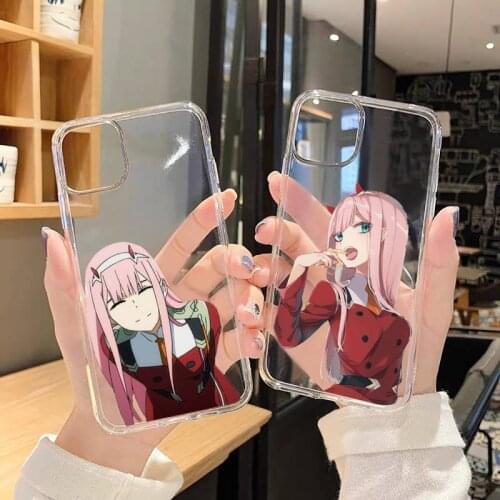 Zero Two Darling in the FranXX Phone Case Transparent soft For iphone 5 5s 5c se 6 6s 7 8 11 12 plus mini x xs xr pro max