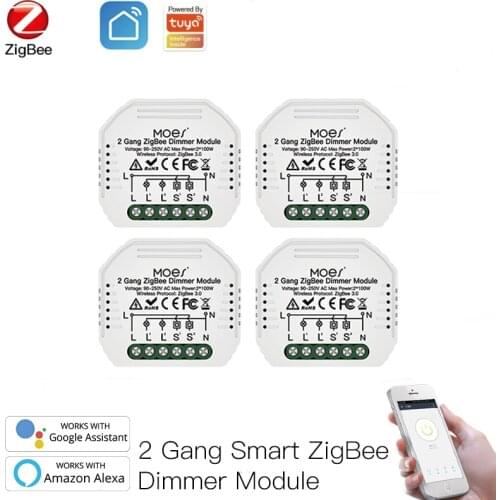 Zigbee Mini 2-way DIY Smart Light Dimmer Module Smart Home Remote Control Light Dimmer Switch Work With Tuya Alexa Google Home