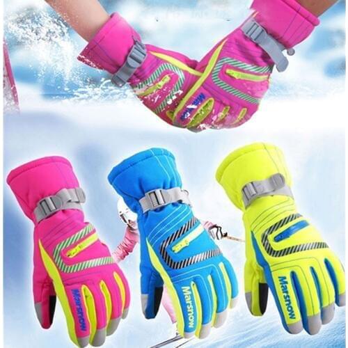 Marsnow Winter professional Ski Gloves girls children adult waterproof warm gloves snow children windproof ski snowboard gloves
