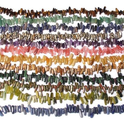 15.5" Natural Amethys Point Beads 10-24 mm Drilled Teeth Stone Stick Strand Beads For DIY Making Jewelry Necklace Earings Decor