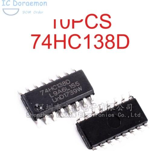 5PCS 74HC138D SOP16 74HC138 SOP SN74HC138DR SOP-16 SN74HC138D SMD Decoder IC New