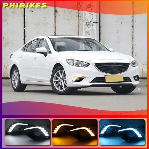 Car 2 Pcs DRL For Mazda 6 Mazda6 Atenza 2013 2014 2015 LED DRL Daytime Running Lights Daylight Fog light cover
