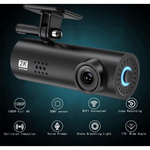 Dash Cam 2K Wide Angle Car Video Recorder 1080 HD Night Vision Car Camera Hidden Driving DVR Car Dash Cam G-Sensor Auto 2021
