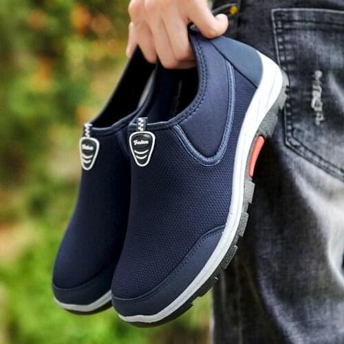 Men Light Running Shoes Jogging Shoes Breathable Man Sneakers Slip on Loafer Shoe Mens Casual Shoes Size 46 Zapatillas Hombre