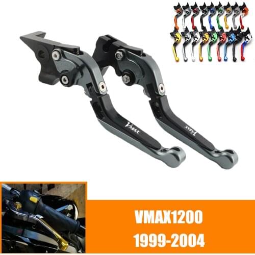 For YAMAHA VMAX 1200 VMAX1200 1999 2000 2001 2002 2003 2004 CNC Motorcycle Adjustable Brake Clutch Lever Levers Folding