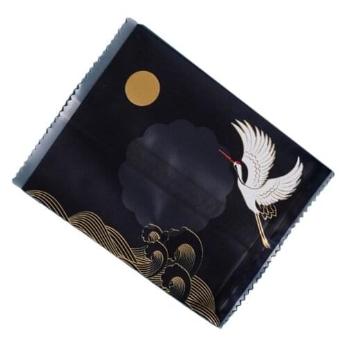 Hot Seal Cookie Candy Bag 100 Pcs Zigzag Design Easy to Tear with Printing Prosperous Flowers and Full Moon Party Favor