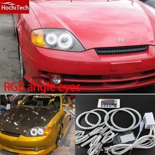 HochiTech RGB Multi-Color LED Angel Eyes Halo Rings kit super brightness car styling for Hyundai Terracan 2001-2007