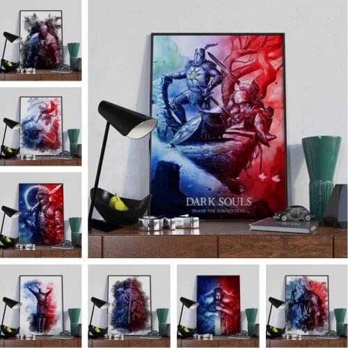 Japanese Anime Negative Dark Souls Picture Home Decoration Quality Canvas Painting Prints Poster Bedroom Kids Room Wall Decor