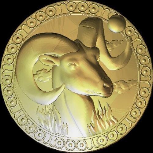 Goat 3D model relief STL model for CNC Router carving engraving artcam type3 aspire M335