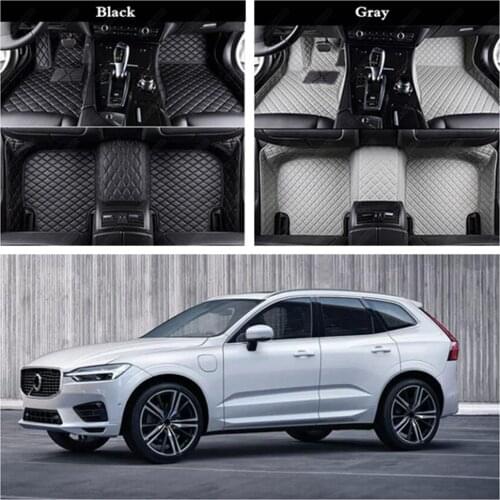 Leather CAR Floor Mats for Volvo XC40 XC60 XC70 XC90 C30 V40 V60 V90 S40 S60 S80 S90 Automobile Floor Mat Auto Carpet Cover