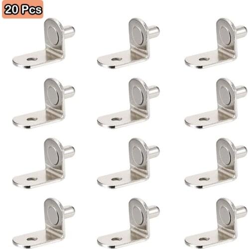 20Pcs Shelf Brackets Support Studs Pegs Metal Pin Shelves Seperator Fixed Cabinet Cupboard Glass Furniture Bracket Holder