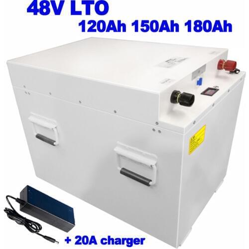 LTO Lithium titanate battery 48v 120ah 150ah 180Ah with BMS 20000 cycle solar energy city sweeper yacht UPS AGV RV EV forklift