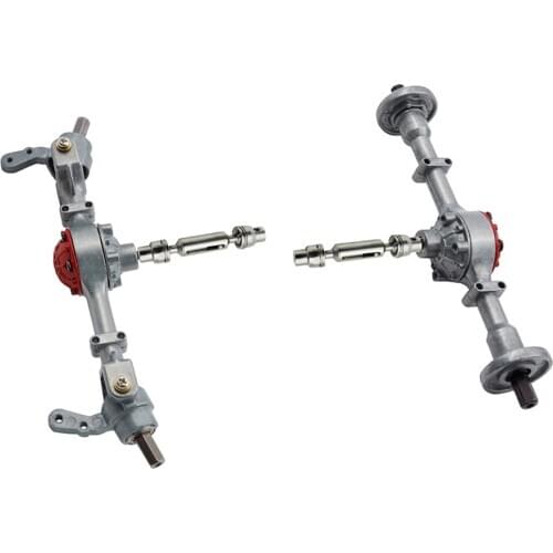 Metal Differential Front and Rear Axle Bridge Housing with Drive Shaft Kit for WPL RC Car Accessories Parts