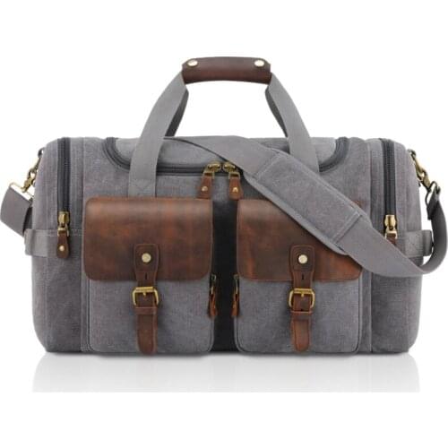 Male Duffle Bag Outdoor Travelling Bag Big Capactiy 56Cm Canvas Army Green Navy Blue Grey Travel Bag for Men