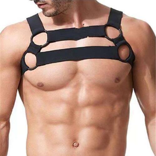 Men Harness Belts Elastic Band Body Cage Harness Strap Fetish Exotic Tops Rave Costume for Adults Sex BDSM Bondage Gay Chest