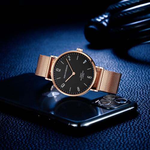 DIDUN Men Watches Luxury Brand quartz Watches Men Dress Business Watch All steel ultrathin Luminous Wristwatch Waterresistant
