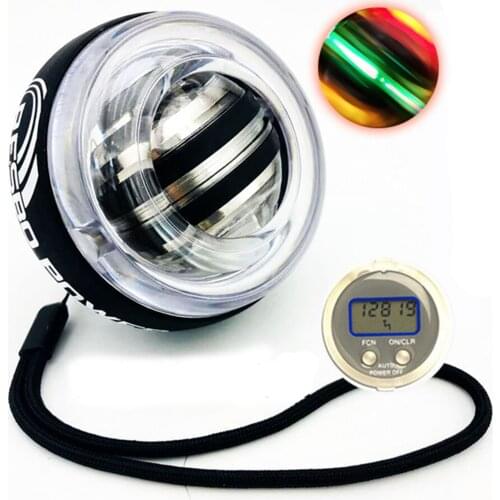 Muscle Relax Hand Ball Gyroscope Energy Power Ball LED+Speed Meter Counter Handball Exerciser Strengthener Fitness Gyro Ball