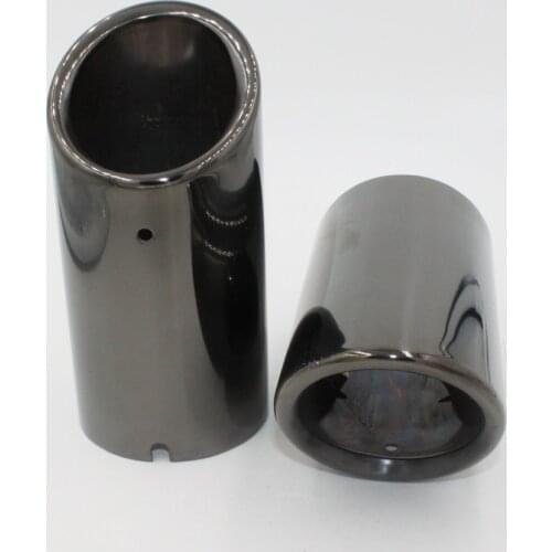2Pcs Chrome Plate Stainless Steel Car Exhaust Muffler Tip Pipes Tube Covers For Audi A1 A3 A4 A4L Q3 Q5 Decoration Accessories