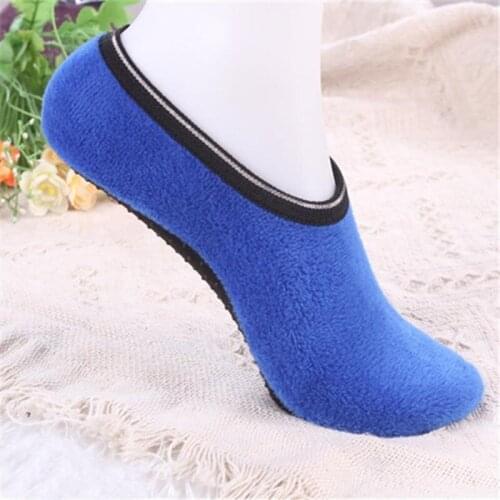New Socks Thickened Non-slip Anti Slip Rubber Dots Women Fitness Yoga Warm Slippers Sports Sock RW