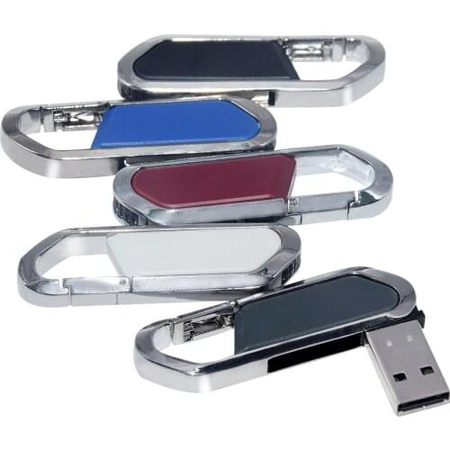 Top Quality Hot Sale Metal USB Flash Drive 2.0 Memory Stick Pen Drive 64GB 32GB 16GB 8GB Pendrive Key Ring Cle Usb Stick Key