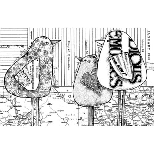 Clear Stamps Cute Animals Chubby Mechanical Birds Map For DIY Scrapbook Photo Album Craft Card 2021 New