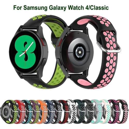 Straps For Samsung Galaxy Watch 4 44mm 40mm / 4 Classic 42mm 46mm WatchStrap band Sport Silicone Wristbands Accessories Bracelet