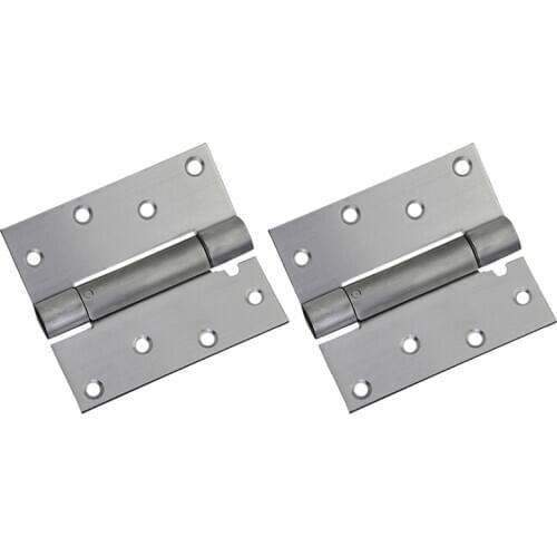 Self Closing Door Hinge, 2 Pack 4 Inch Heavy Duty Square Stainless Steel Mortise Spring Automatic Closer Hinge Hardware