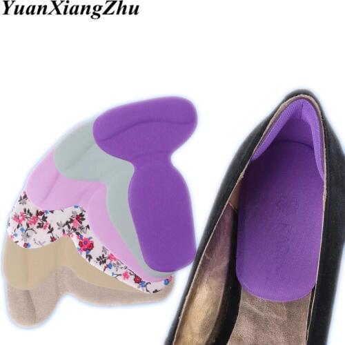1 Pair Silicone Transparent Heel Pad T-Shape High Heel Grips Liner Arch Support Orthotic Shoes Insert Heel Protection Pad