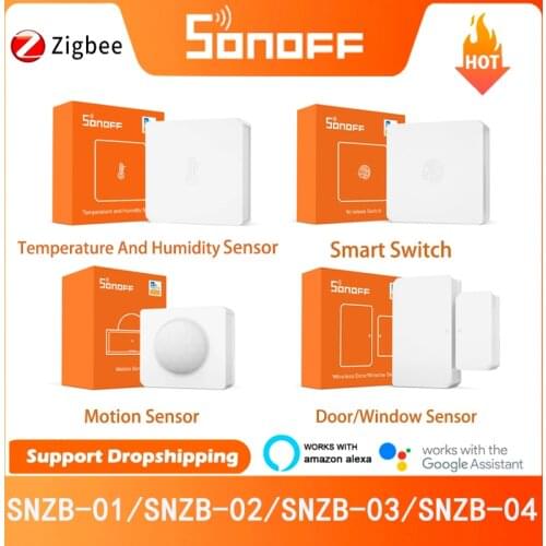 SONOFF Zigbee 3.0 ZBBridge / Wireless Switch / Temperature Humidity / Motion / Window & Door Sensor Works With Alexa Google Home