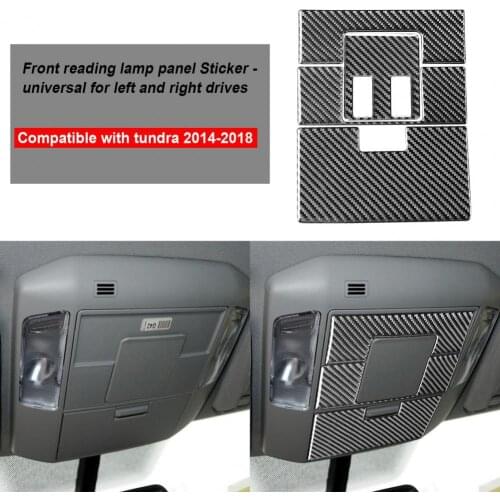 Lightweight 4Pcs/Set Light Carbon Fiber Front Reading Light Panel Sticker Carbon Fiber Panel Decal Scratch-resistant