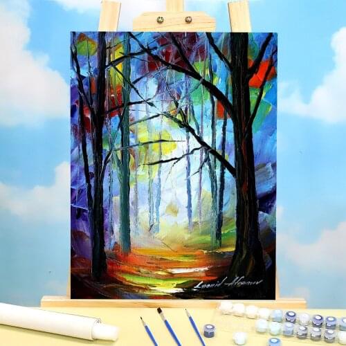 Foggy Park Painting By Numbers Package Oil Paints 40*50 Picture By Numbers Photo Decorative Paintings For Wholesale