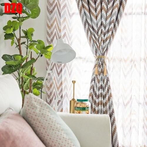 YokiSTG Geometric Wave Blackout Curtains For Living Room Bedroom Printed Thermal Insulated Window Treatment Drapes Home Decor