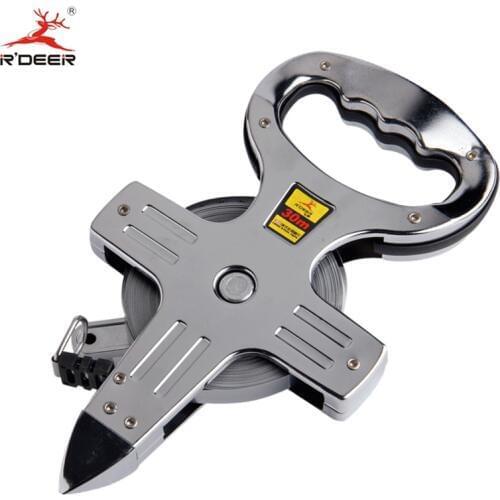RDEER 1pc Tape Measure 30m/50m Stainless Steel Tape Stadiometer Metre Metric/Inch Measuring Rulers Construction Tools